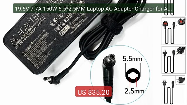 19.5V 7.7A 150W 5.5*2.5MM Laptop AC Adapter Charger for Asus ... Amazing Value 2026 | Must Have!