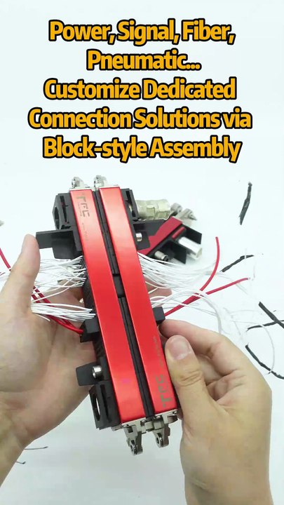 Power, Signal, Fiber, Pneumatic...Customize Dedicated Connection Solutions via Block-style Assembly.