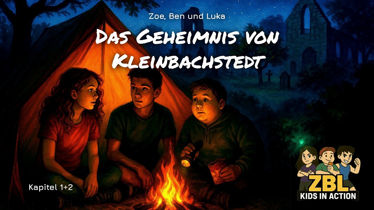 Hörbuch: Das Geheimnis von Kleinbachstedt - Zelten, Lagerfeuer und Würstchen - Hörbuch 1 | Kapitel 1 und 2