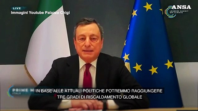 Clima, Draghi: Insufficiente quanto fatto finora, dobbiamo invertire la rotta