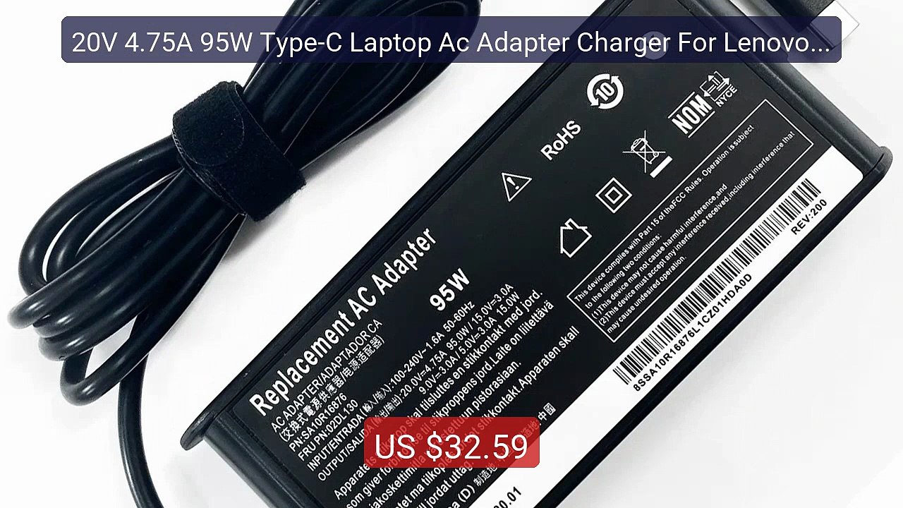 20V 4.75A 95W Type-C Laptop Ac Adapter Charger For Lenovo SA1... -- Amazing Value 2026 | Must Have!