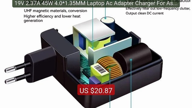19V 2.37A 45W 4.0*1.35MM Laptop Ac Adapter Charger For Asus X4... Hot Deal 2026 | Limited Offer!