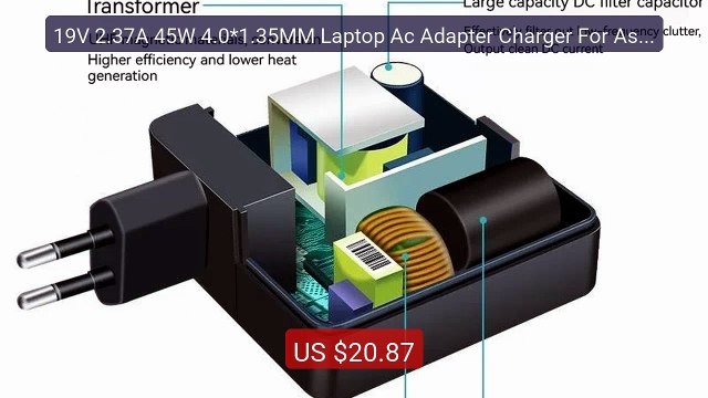 19V 2.37A 45W 4.0*1.35MM Laptop Ac Adapter Charger For Asus Ze... Hot Deal 2026 | Limited Offer!