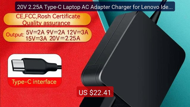 20V 2.25A Type-C Laptop AC Adapter Charger for Lenovo IdeaP... Top Pick 2026 | Unbeatable Price!