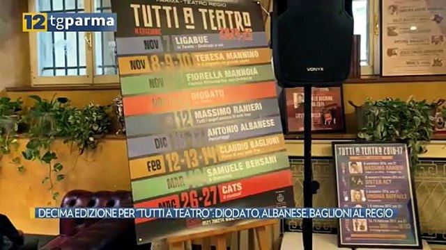 DECIMA EDIZIONE PER TUTTI A TEATRO : DIODATO, ALBANESE, BAGLIONI AL REGIO | DECIMA EDIZIONE PER TUTTI A TEATRO : DIODATO, ALBANESE, BAGLIONI AL REGIO