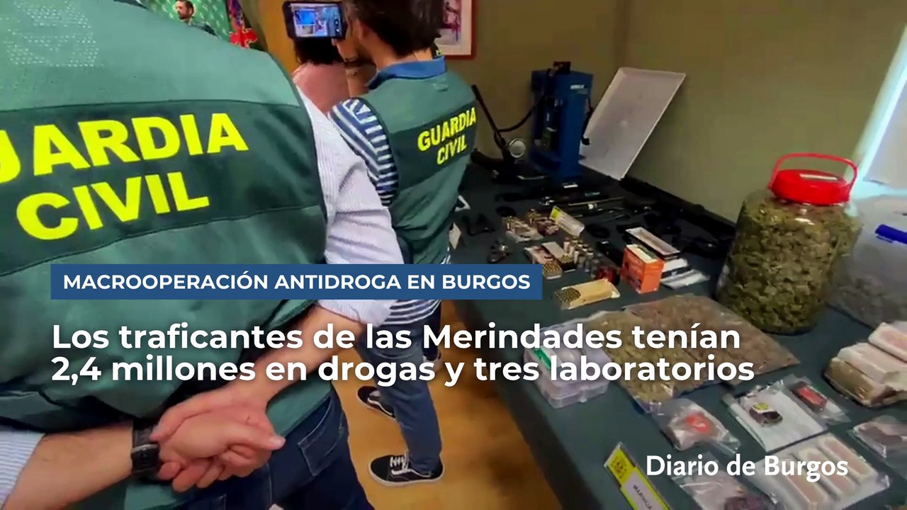 Macrooperación antidroga en Burgos: los traficantes de las Merindades tenían 2,4 millones en sustancias estupefacientes y tres laboratorios