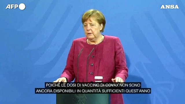 Vaccini, Merkel: Invieremo 30 milioni di dosi ai Paesi piu' poveri