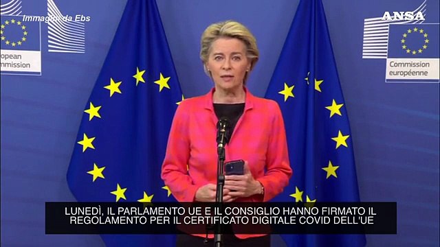 Covid, Von der Leyen: Ecco il mio certificato digitale UE