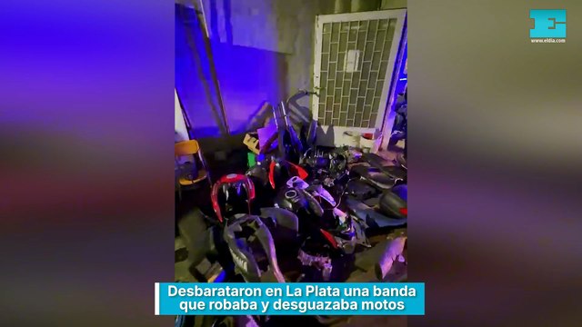 Desbarataron en La Plata una banda que robaba y desguazaba motos