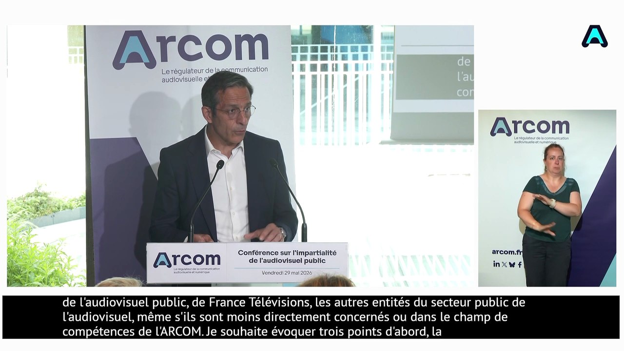 Conférence de l'Arcom sur l'impartialité de l'audiovisuel public : propos introductif par Martin Ajdari, président de l'Arcom