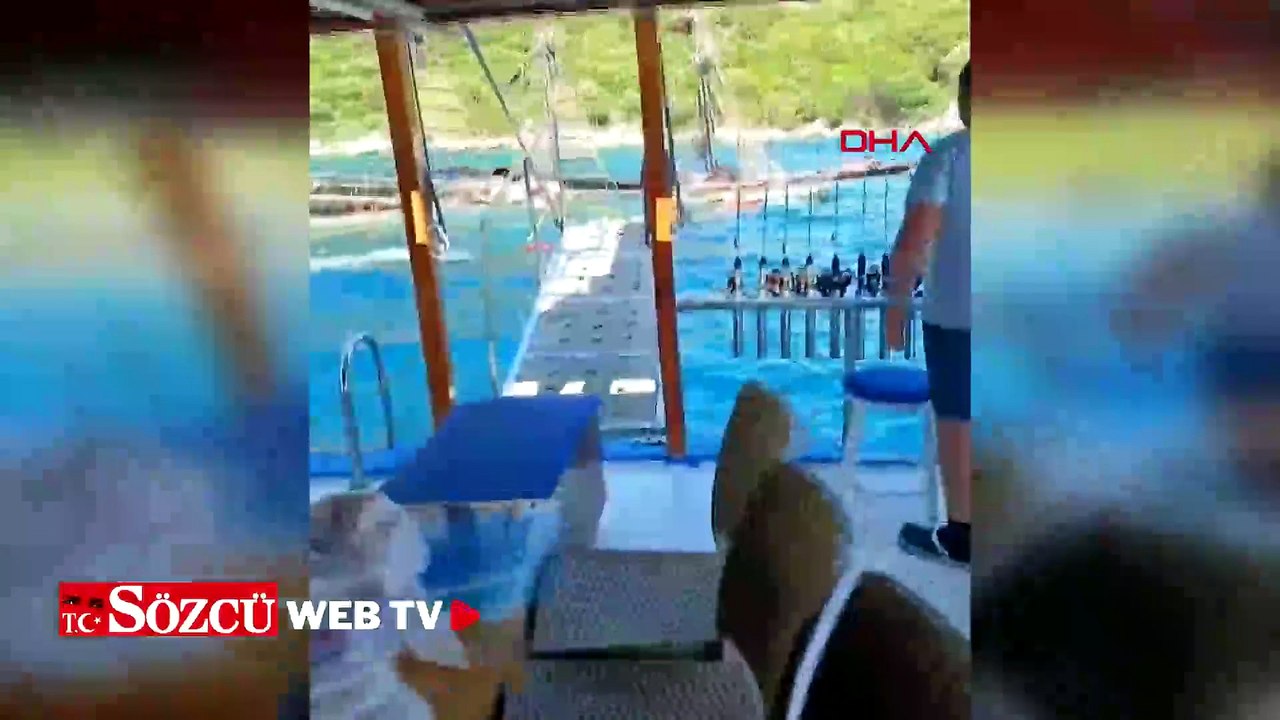 Marmaris'te tur teknesi battı