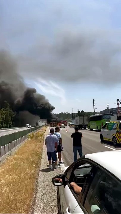camiao, a1, incendio