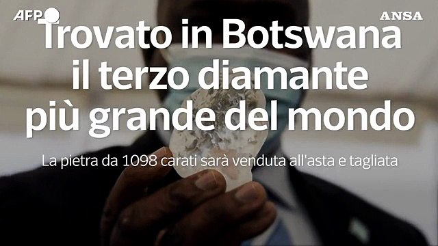 Trovato in Botswana il terzo diamante piu' grande del mondo