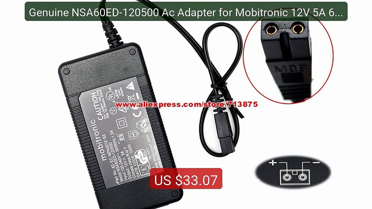 Genuine NSA60ED-120500 Ac Adapter for Mobitronic 12V 5A 60W 82... -- Best Buy 2026 | Great Quality!