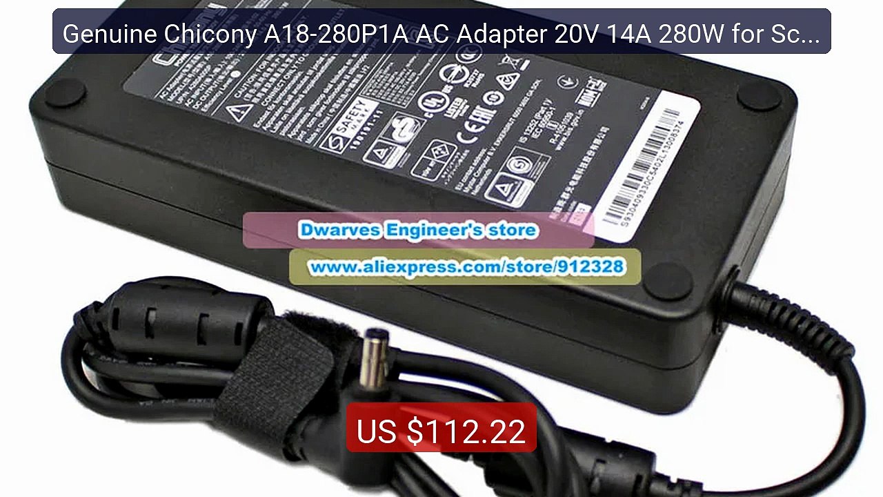 Genuine Chicony A18-280P1A AC Adapter 20V 14A 280W for Sche... -- Top Pick 2026 | Unbeatable Price!
