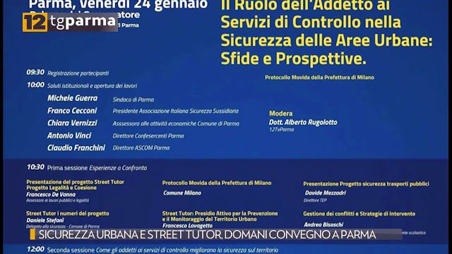SICUREZZA URBANA E STREET TUTOR, DOMANI CONVEGNO A PARMA | SICUREZZA URBANA E STREET TUTOR, DOMANI CONVEGNO A PARMA