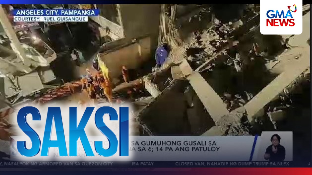 Kumpirmadong patay sa gumuhong gusali sa Pampanga, umakyat na sa 6; 14 pa ang patuloy na hinahanap | Saksi