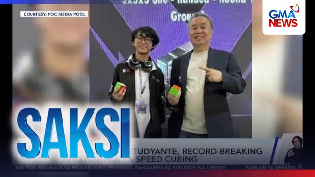15 anyos na estudyante, record-breaking ang naitala sa speed cubing | Saksi