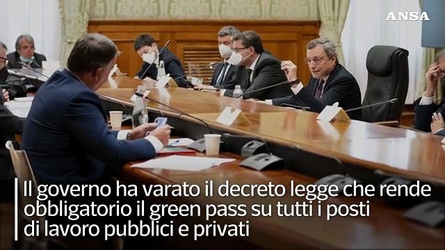 Green pass obbligatorio per tutti i lavoratori dal 15 ottobre