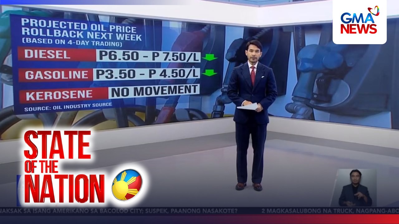 Projected oil price rollback next week | SONA