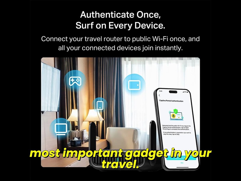 TP-Link Roam 6 AX1500 Portable Wi-Fi 6 Travel Router Dual-Band