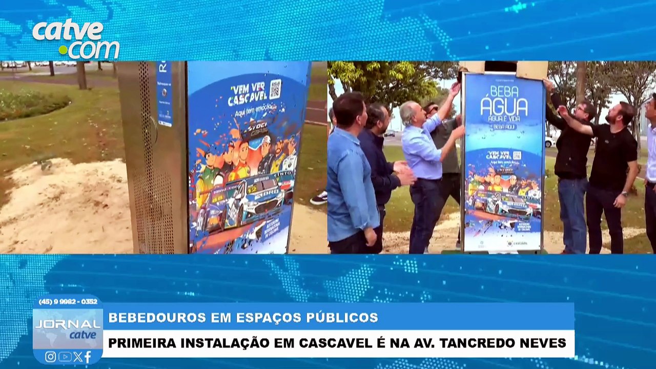 Bebedouros públicos começam a ser instalados em Cascavel