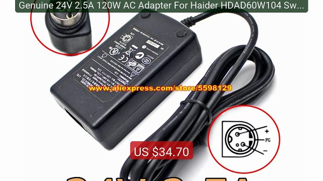 Genuine 24V 2.5A 120W AC Adapter For Haider HDAD60W104 Switching P... Best Deal 2026 | Shop Now!