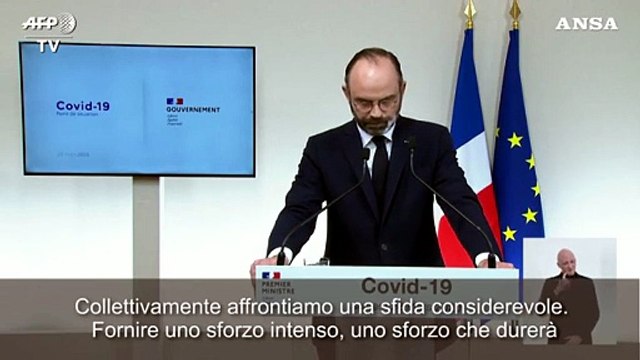 Coronavirus, primo ministro francese: La lotta e' solo all'inizio