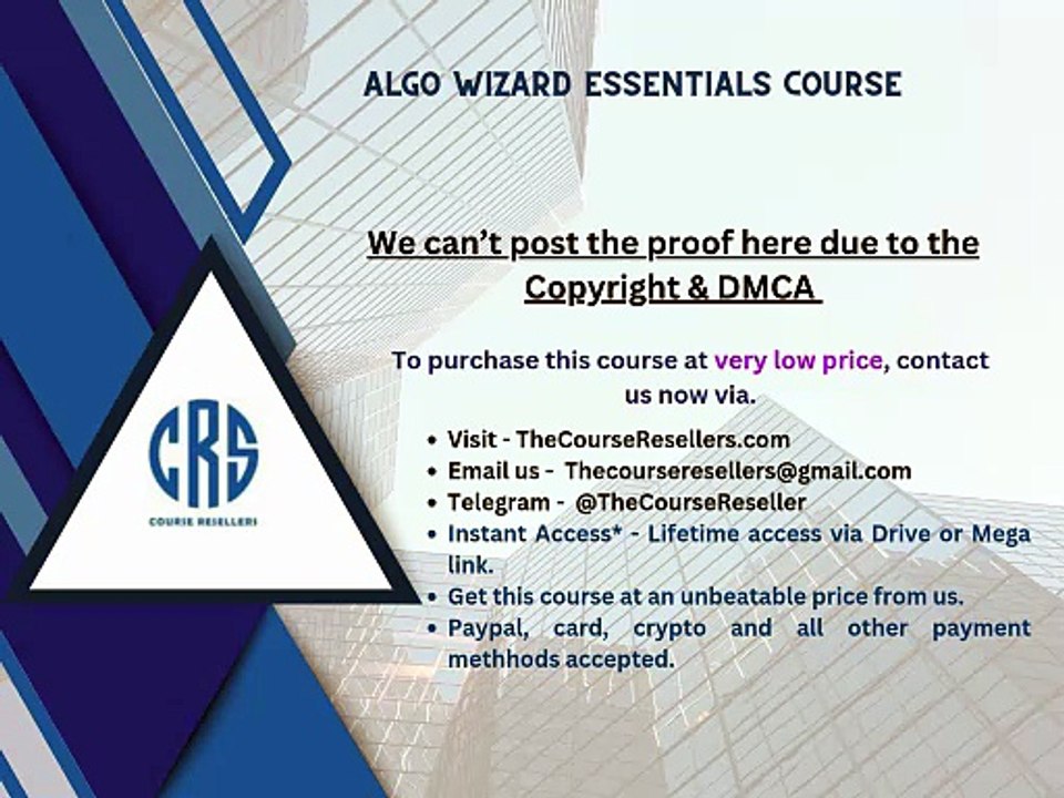 Thecourseresellers.com - Algo Wizard Essentials Course