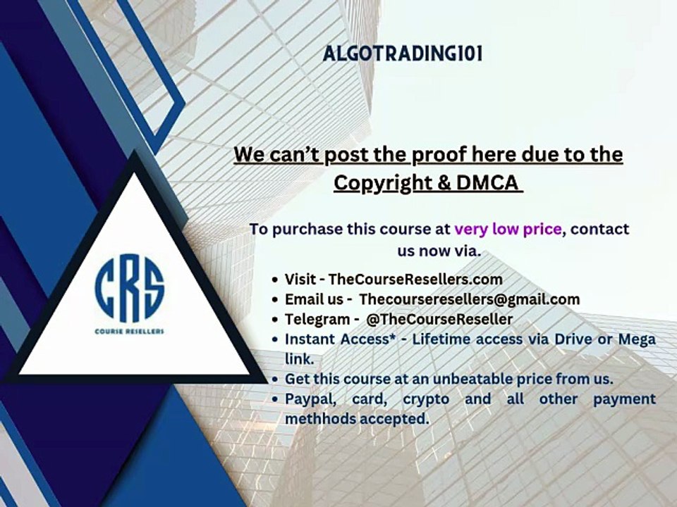 Thecourseresellers.com - AlgoTrading101