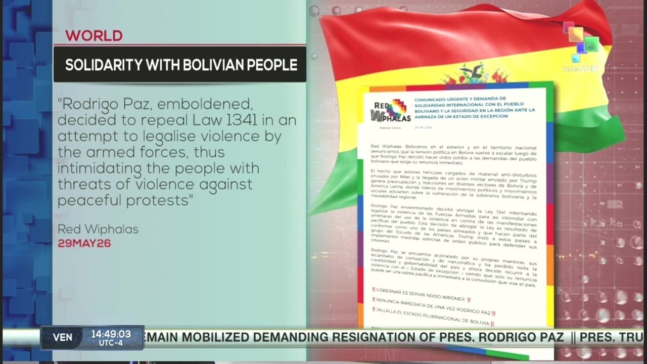 Bolivia | Protests continue calling for Rodrigo Paz to resign