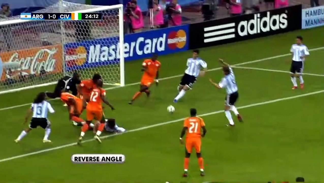 World Cup  2006  Argentina vs Côte d'Ivoire (Group C) English commentary