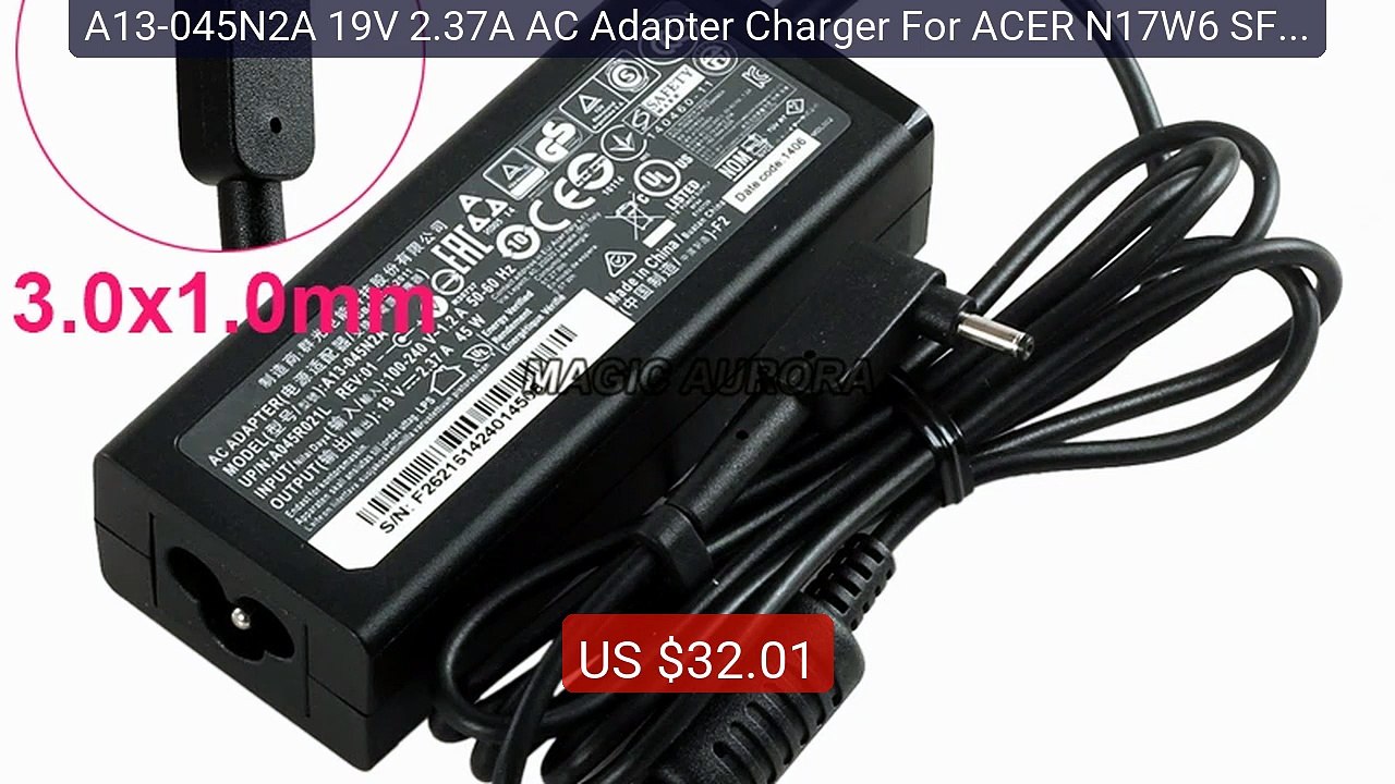 A13-045N2A 19V 2.37A AC Adapter Charger For ACER N17W6 SF314-54 N1... -- Best Deal 2026 | Shop Now!