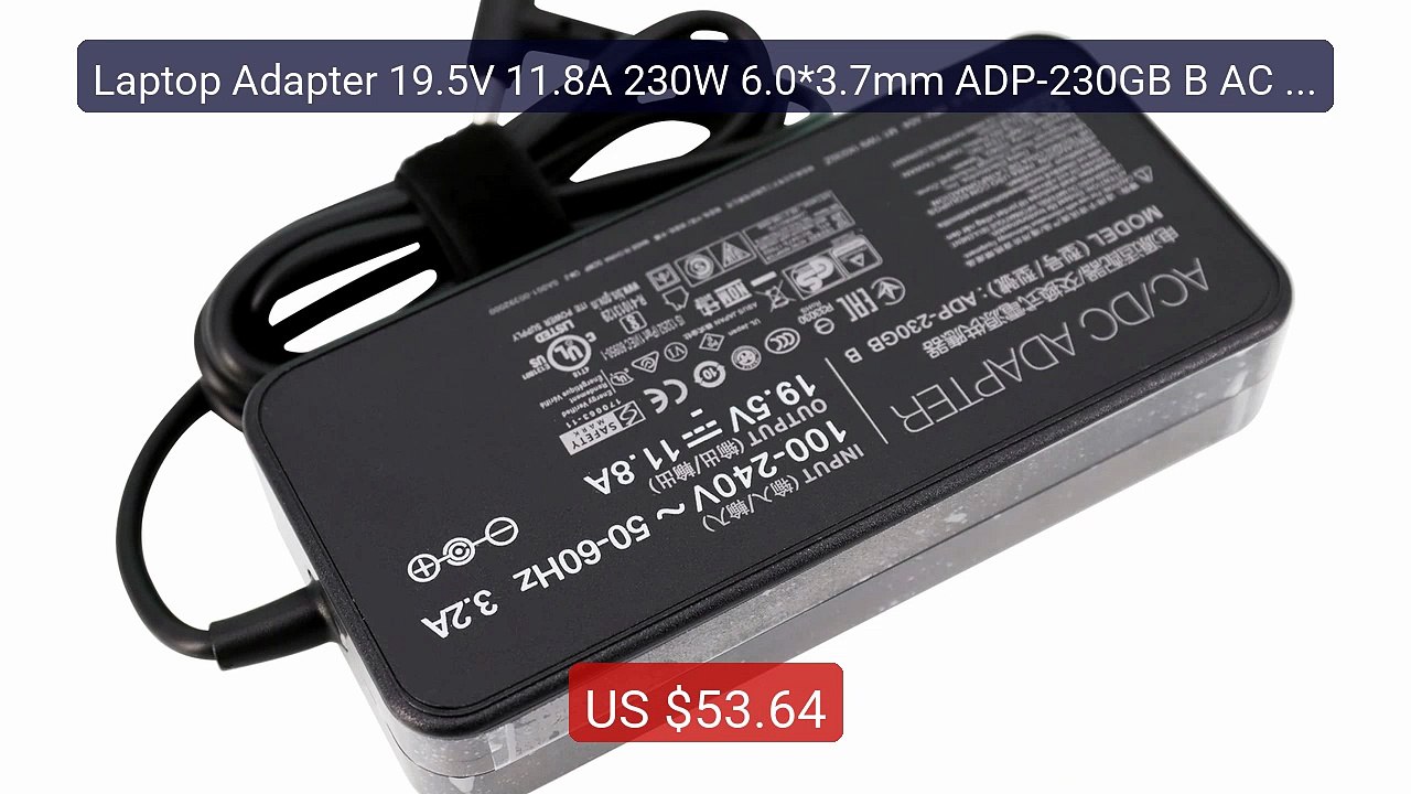 Laptop Adapter 19.5V 11.8A 230W 6.0*3.7mm ADP-230GB B AC Power... -- Best Buy 2026 | Great Quality!
