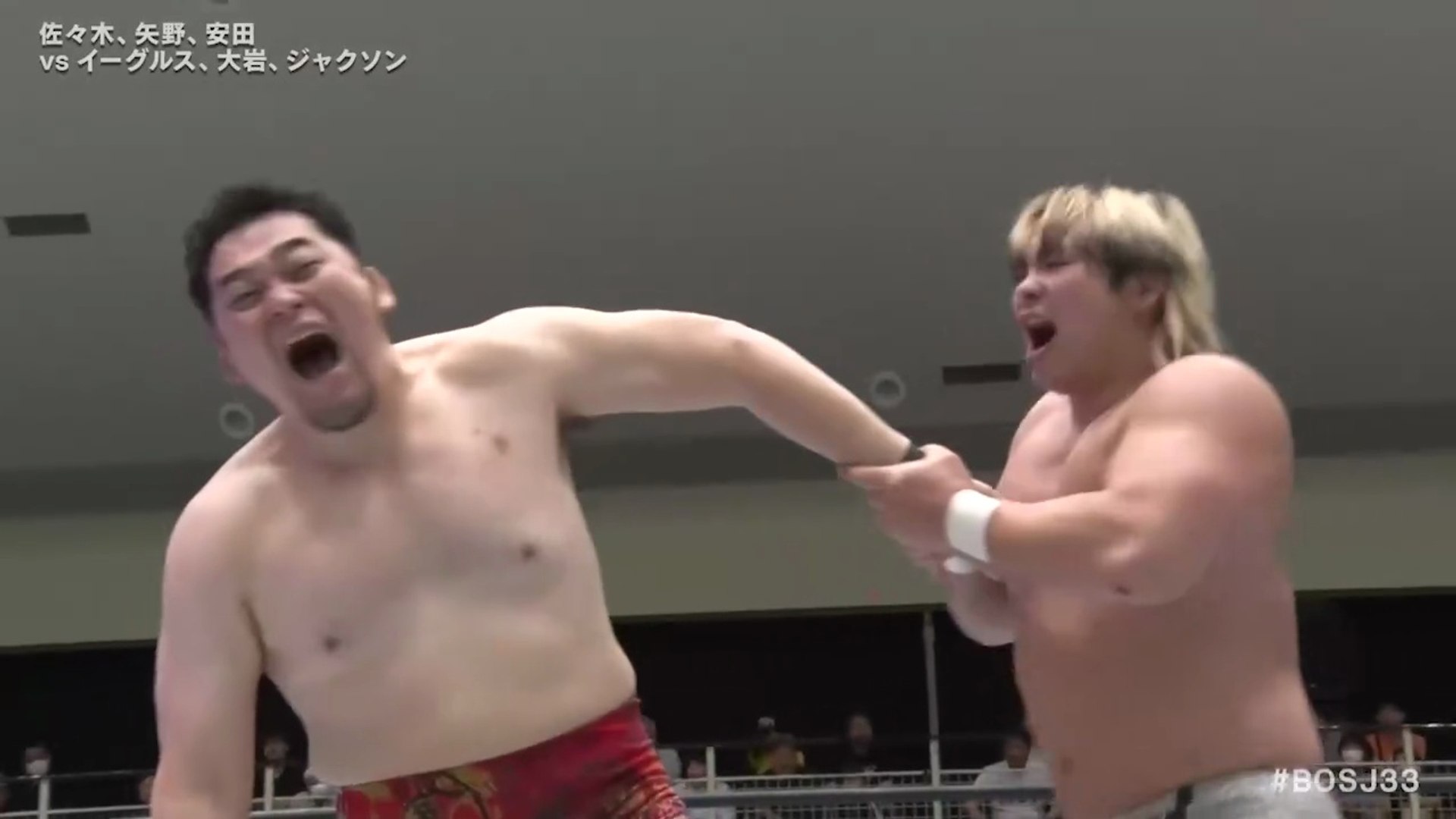 Masatora Yasuda, Toru Yano & Daisuke Sasaki vs. Hartley Jackson