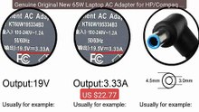 Genuine Original New 65W Laptop AC Adapter for HP/Compaq 15... -- Top Pick 2026 | Unbeatable Price!