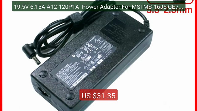 19.5V 6.15A A12-120P1A Power Adapter For MSI MS-16J5 GE70 GE60 GE... Best Deal 2026 | Shop Now!