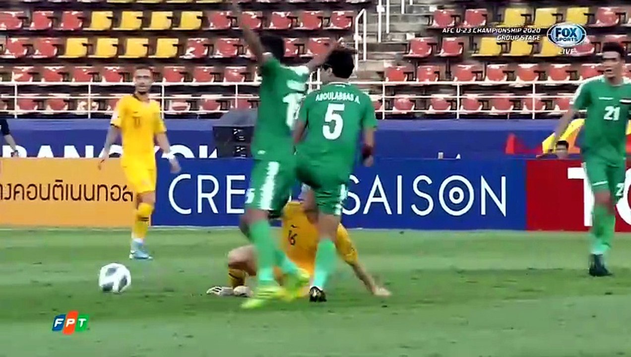 U23 Iraq 1-1 U23 Australia - Goals and Highlights (8/1/2020) | FOX Sports HD (Truyền Hình FPT)