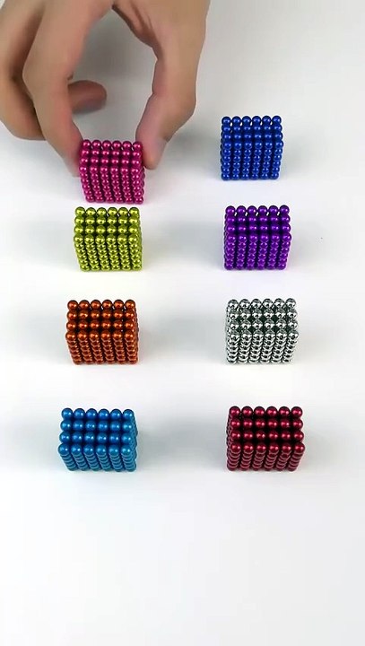 The tiny magnetic balls perfectly attach to each other. #asmr #satisfying #shrots
