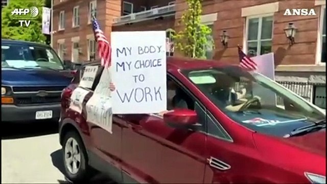 Coronavirus, la protesta contro le restrizioni in Virginia