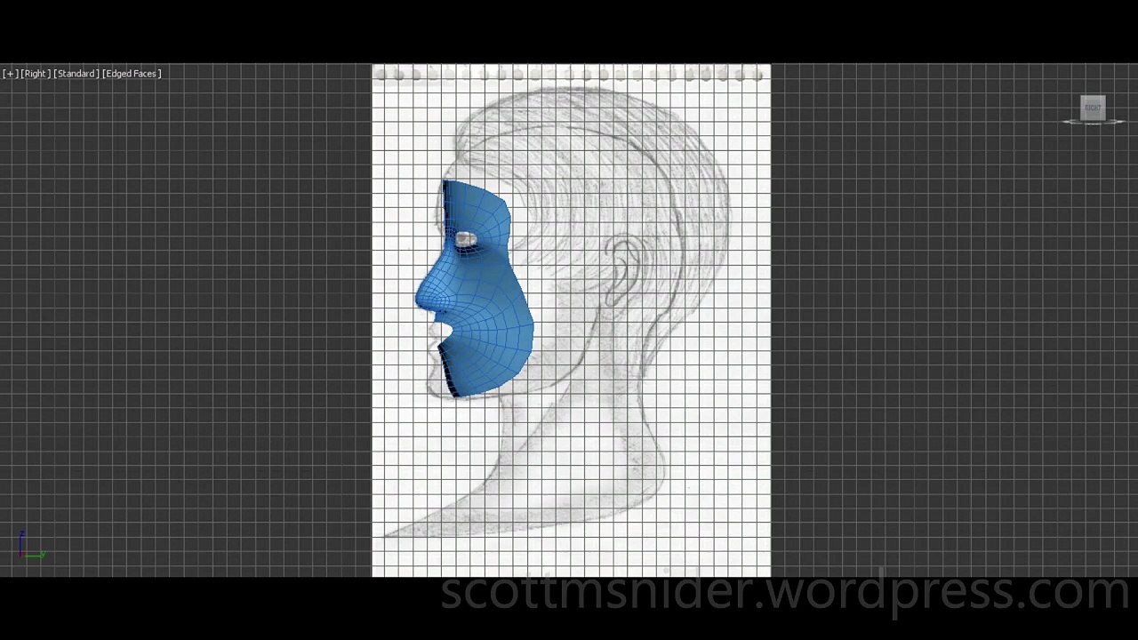 JFJ: 3DS MAX Practice Polygon Modeling Head Mod...