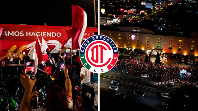 Concachampions: Afición de Toluca le muestra su apoyo a los jugadores previo a la final ante Tigres