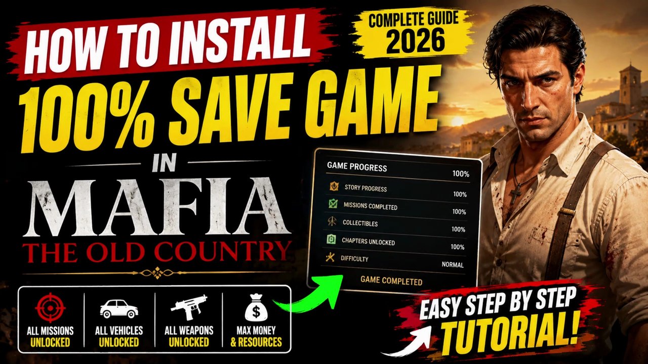🎮 HOW TO INSTALL 100% SAVE GAME IN MAFIA THE OLD COUNTRY (2026 GUIDE)  @modsgamer77 ​