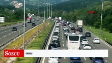 Bolu'da bayram tatili dönüş trafiği başladı