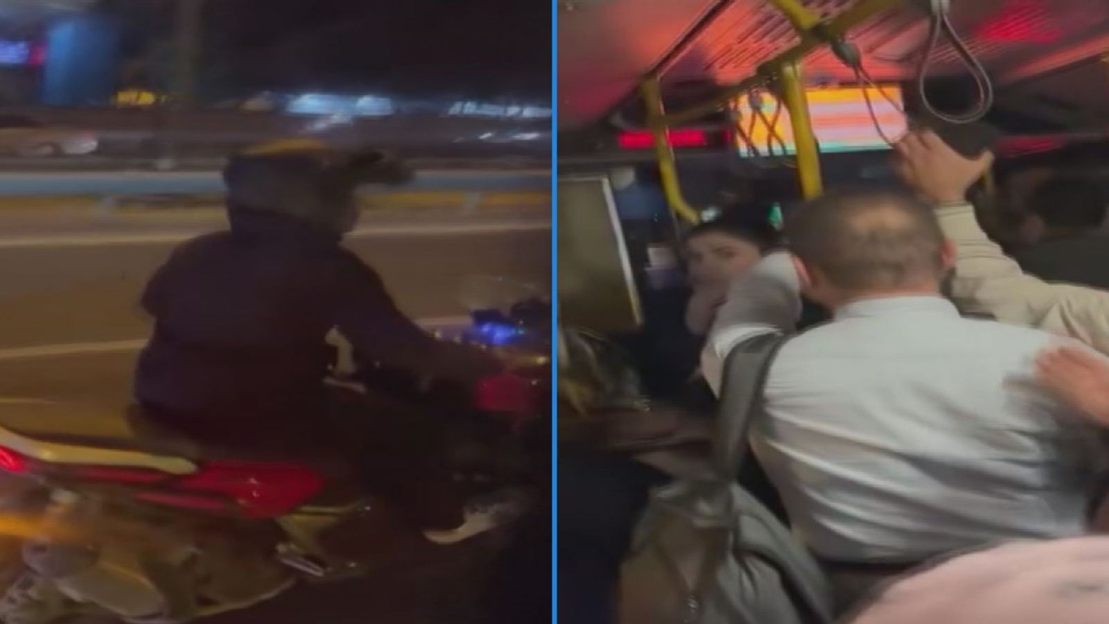 Motosiklet sürücüsü, İETT şoförüyle tartıştı; fırlattığı cisimle otobüsün camını kırdı