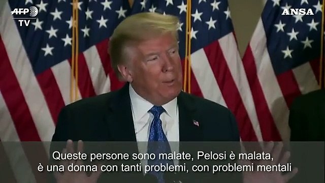 Coronavirus, Trump e' senza freni: Pelosi e' malata, ha problemi mentali