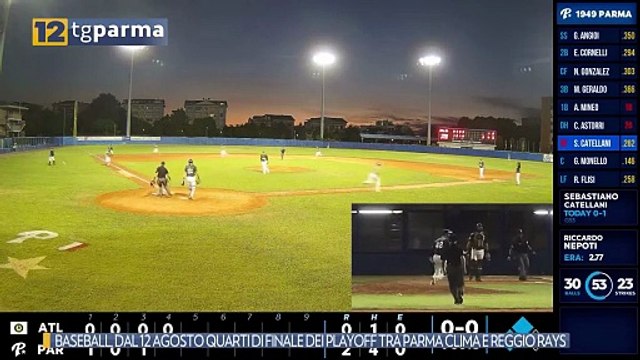BASEBALL, DAL 12 AGOSTO QUARTI DI FINALE DEI PLAYOFF TRA PARMA CLIMA E REGGIO RAYS | BASEBALL, DAL 12 AGOSTO QUARTI DI FINALE DEI PLAYOFF TRA PARMA CLIMA E REGGIO RAYS