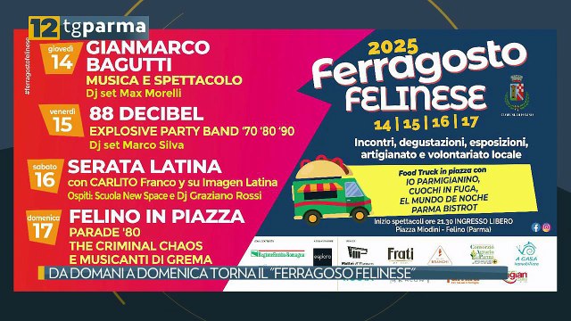 DA DOMANI A DOMENICA TORNA IL FERRAGOSO FELINESE | DA DOMANI A DOMENICA TORNA IL FERRAGOSO FELINESE
