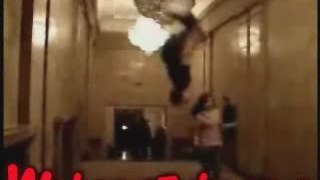 Dude Doing a Backflip Takes Out an Oblivious Girl