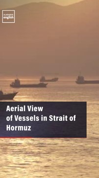 Aerial View Of Vessels In Strait Of Hormuz